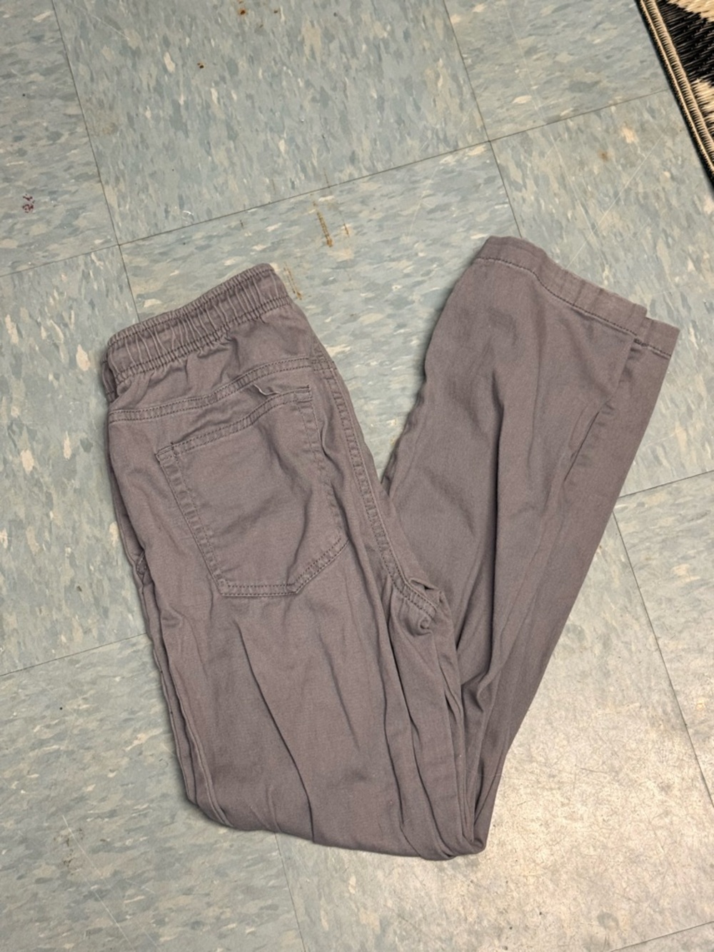 Boys Casual Elastic-Waist Pants - Gray